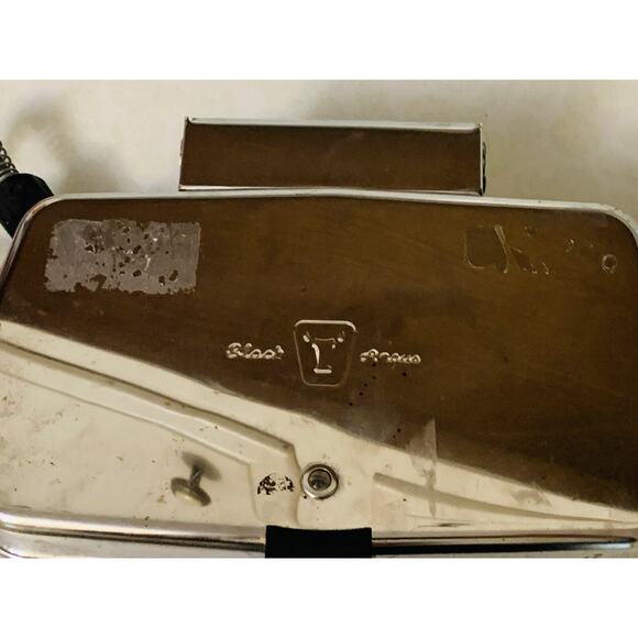Vtg Black Angus Chrome Electric Waffle Maker Series 932 Tested - Picture 3 of 8